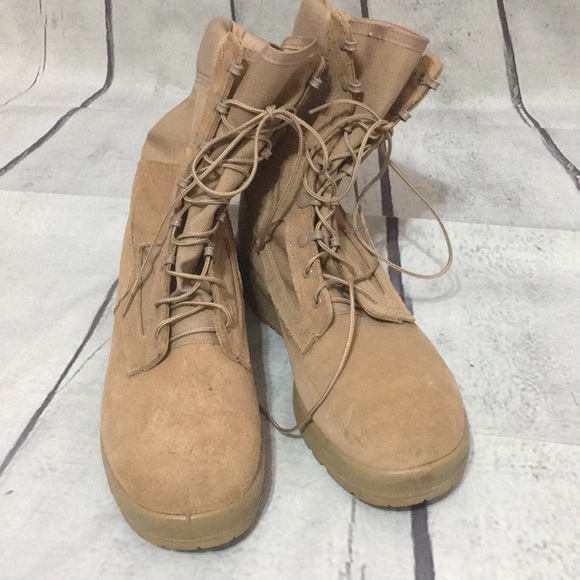Belleville Men’s Tan Tie Up Suede Combat boots NEW Army - Picture 6 of 7